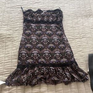 Floral Patterned Dress with Ruffle Hem